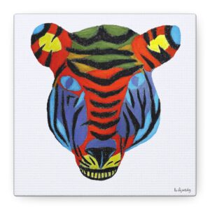 Majestic Tiger - Vibrant Pastel Expressionism Canvas Print