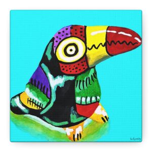 Vibrant Toucan Ink Art - Premium Gallery Wrapped Canvas Print
