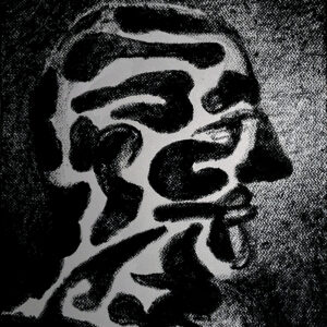 Tattooed Abstract Portrait | Original Oil Pastel Framed Painting