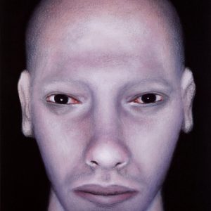 Self Portrait in Pale Pink - Original Oil Painting on Canvas