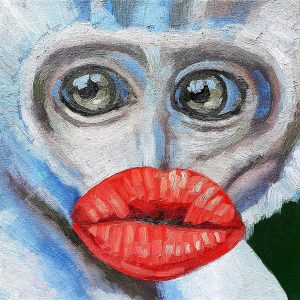 The Red Kiss – Original Expressionist Oil Painting