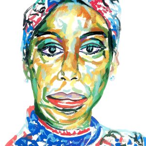 Nina Simone - Original Watercolor Portrait