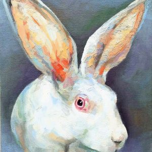 The Luminous Rabbit – Original Impasto Oil Painting