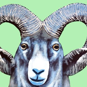 The Ram’s Symmetry - Original Acrylic Painting