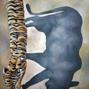The Tiger's Shadow – Original Oil Painting on Canvas
